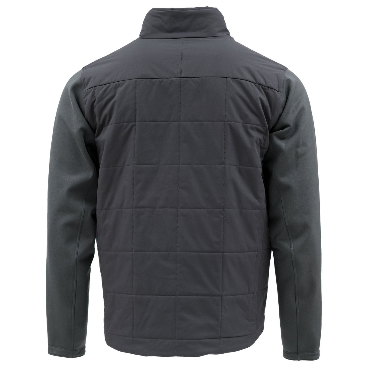 Rear facing, hero image of the Hybrid Jacket.