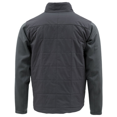 Rear facing, hero image of the Hybrid Jacket. 