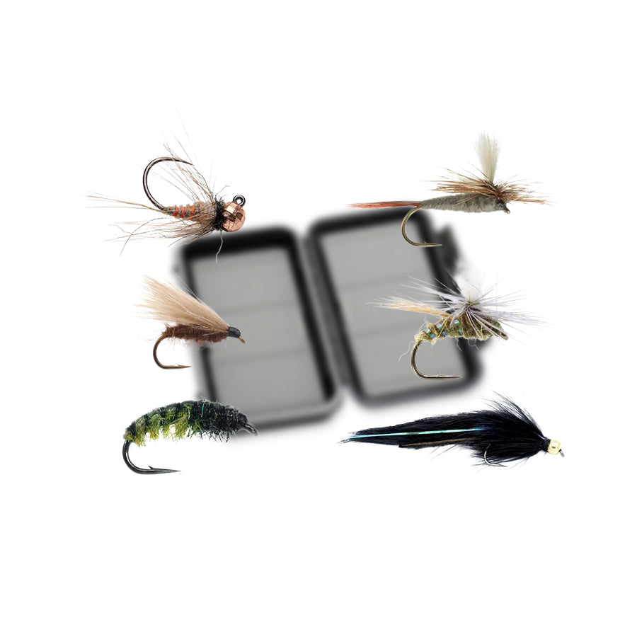 Utforska Sloveniens älvar med vårt utvalda flugpaket. Perfekt för öring, harr och marmoröring. Välj mellan 20 eller 40 flugor bundna på Ahrex-krokar.